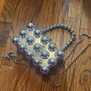 Silver Bubble Clutch Bag